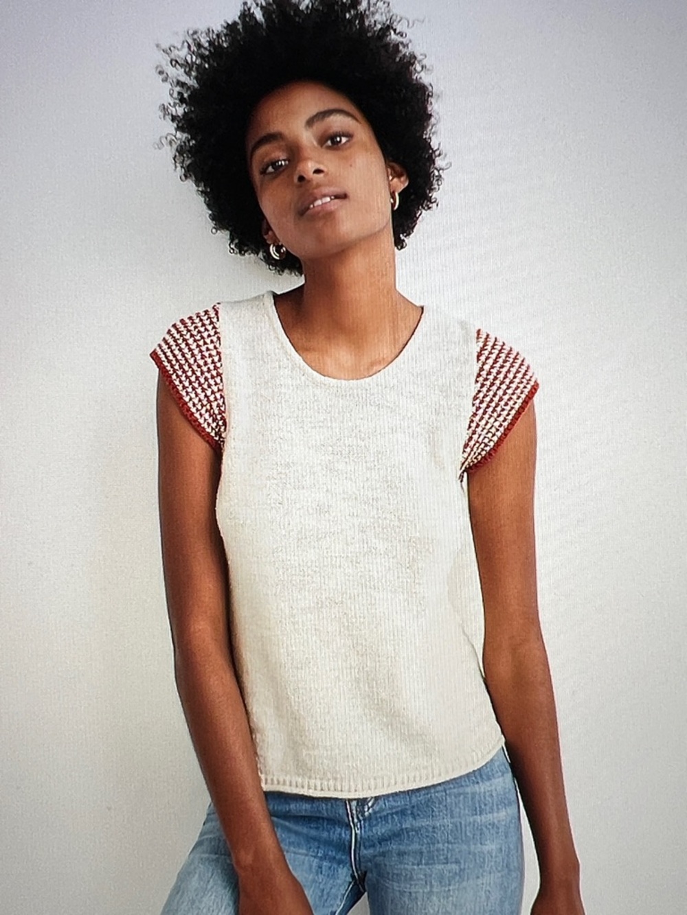 Madewell Kimble Stripe-Sleeve Sweater